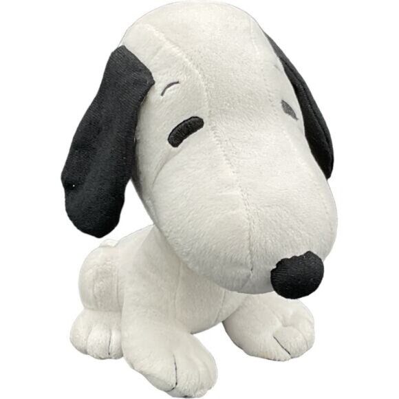Snoopy Plush Stuffed Animal Soft Toy By Hallmark 8" White & Black With Red Colla - Picture 1 of 4